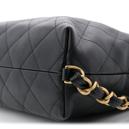 Chanel Calfskin Quilted Convertible CC Chain Hobo Black 19 of 19
