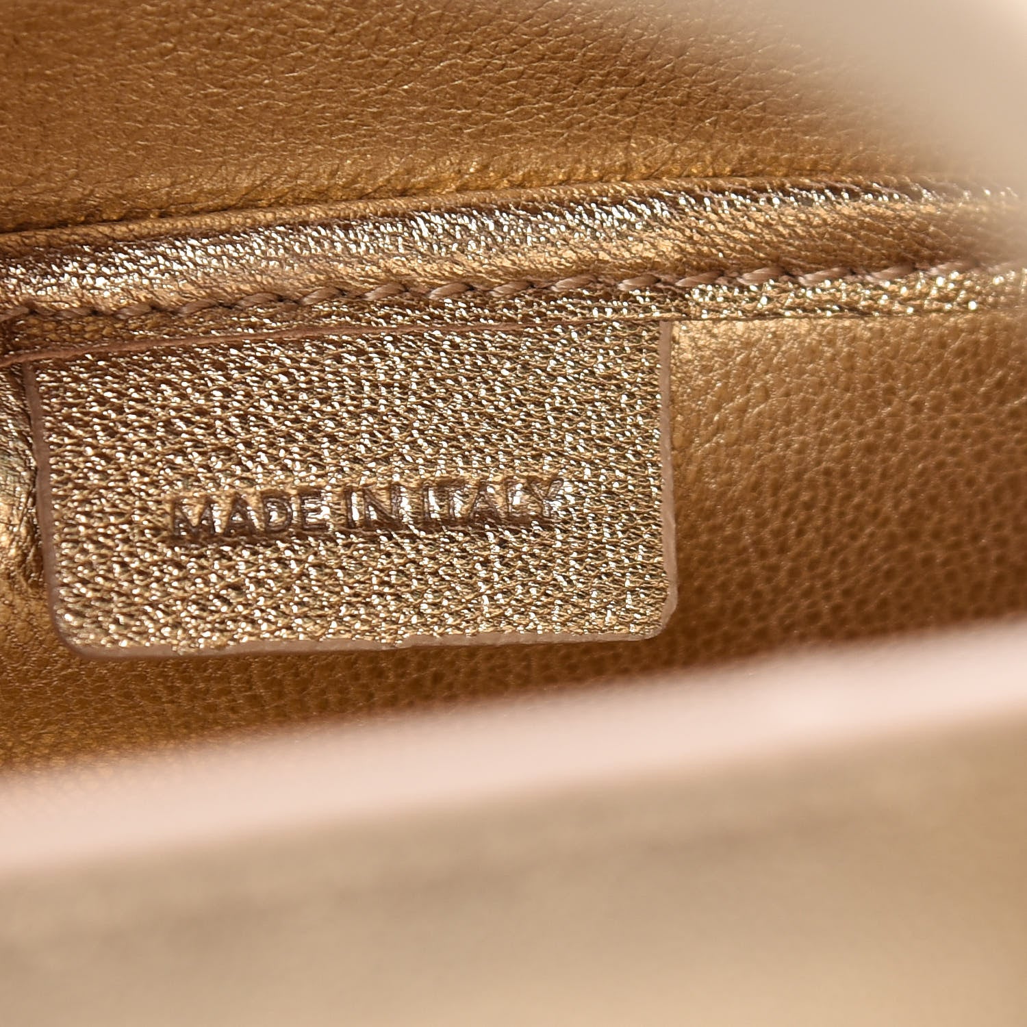 Celine Laminated Lambskin Nano Luggage Gold 6 of 13
