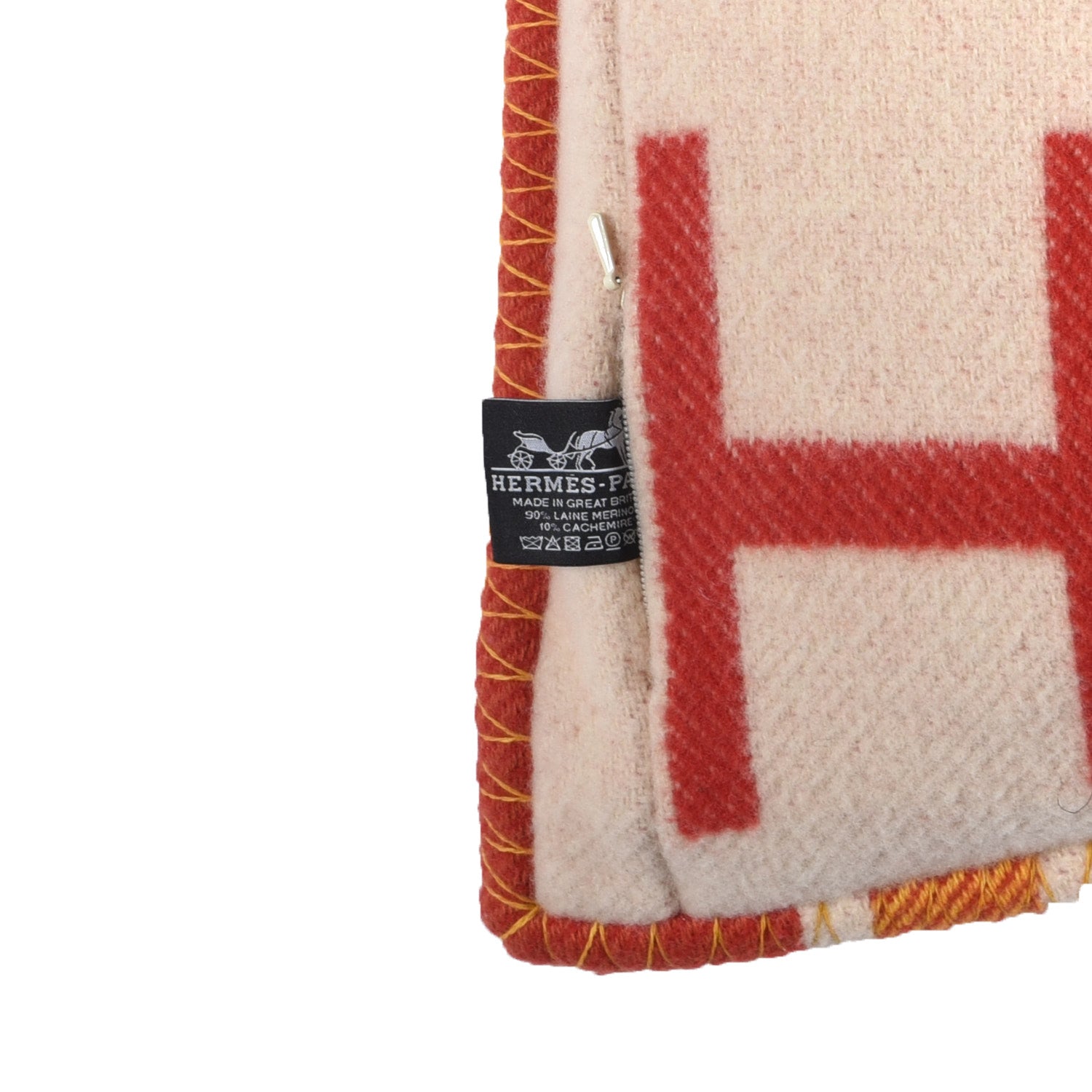 Hermes Wool Cashmere Avalon Vibration Pillow PM Terre Cuite 5 of 6