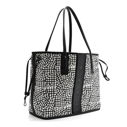 MCM Grained Calfskin Visetos Medium Liz Reversible Shopper Tote Black 5 of 15