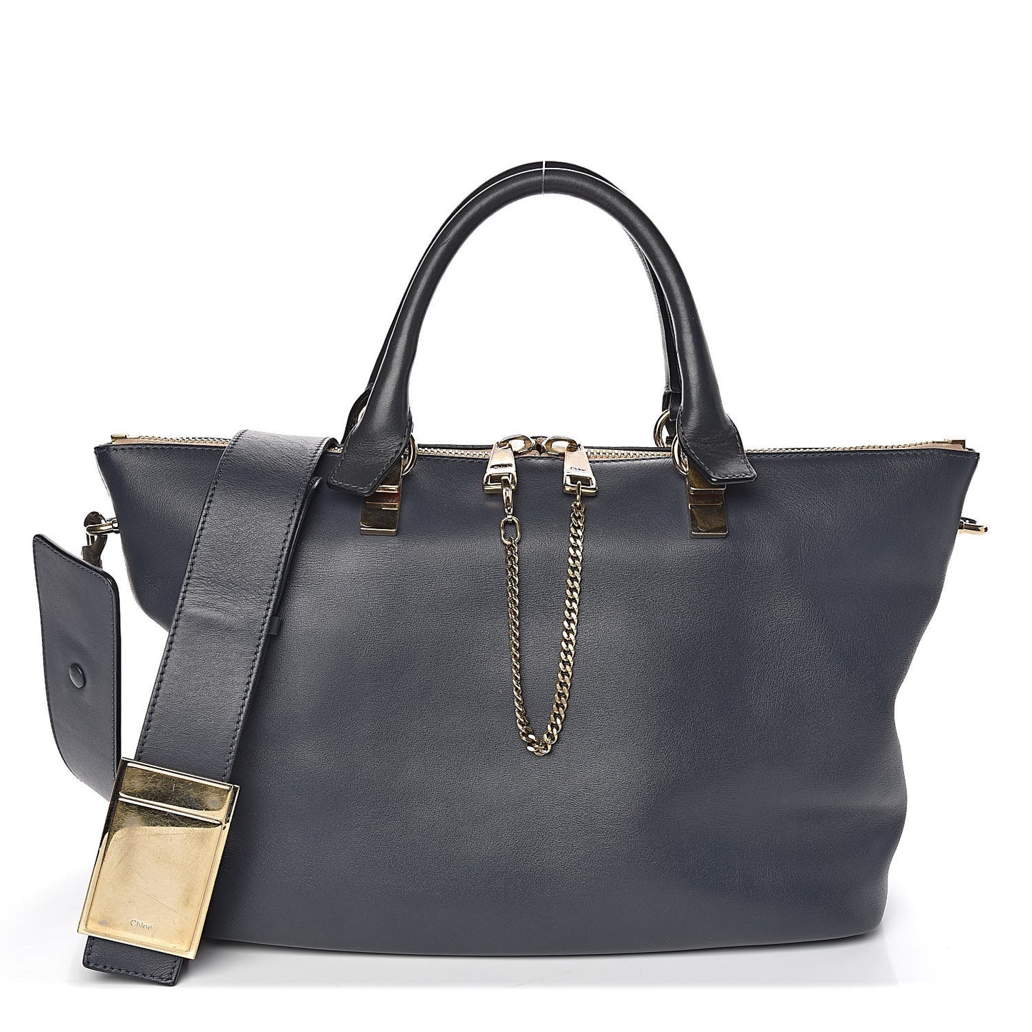 Smooth Calfskin Large Baylee Tote Street Blue