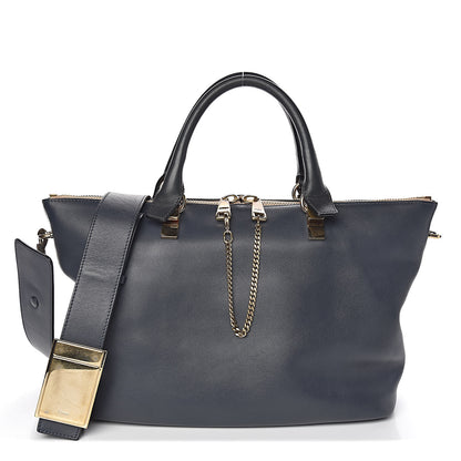Chloe Smooth Calfskin Large Baylee Tote Street Blue 1 of 11