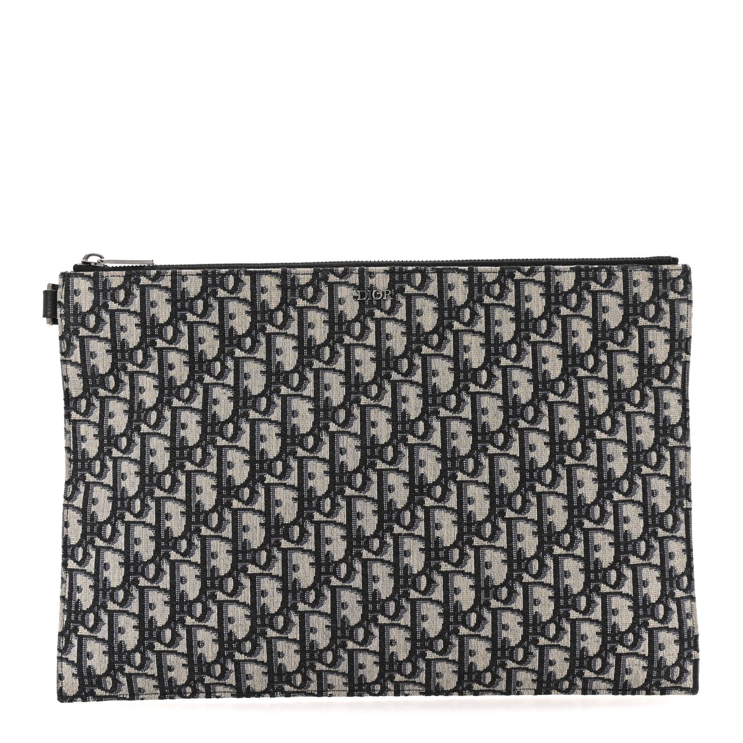 Oblique A4 Flat Pouch Clutch Blue