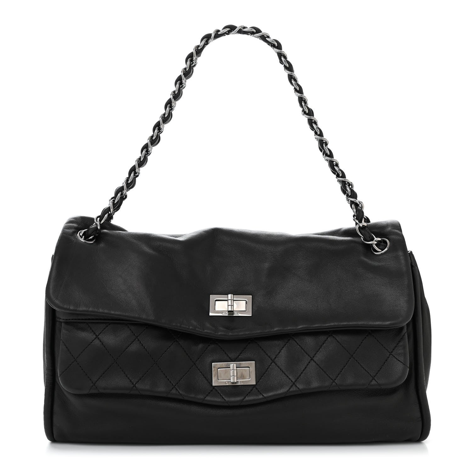 Chanel Lambskin Quilted Large Mademoiselle Double Flap Black 1 of 11