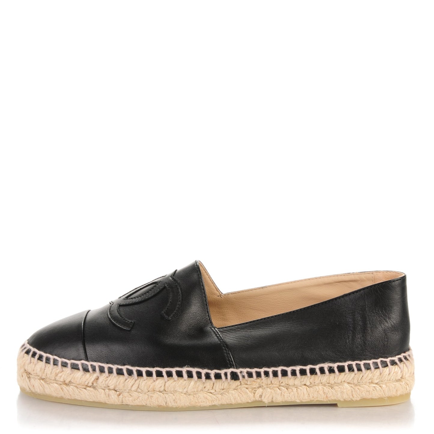 Lambskin CC Espadrilles 40 Black