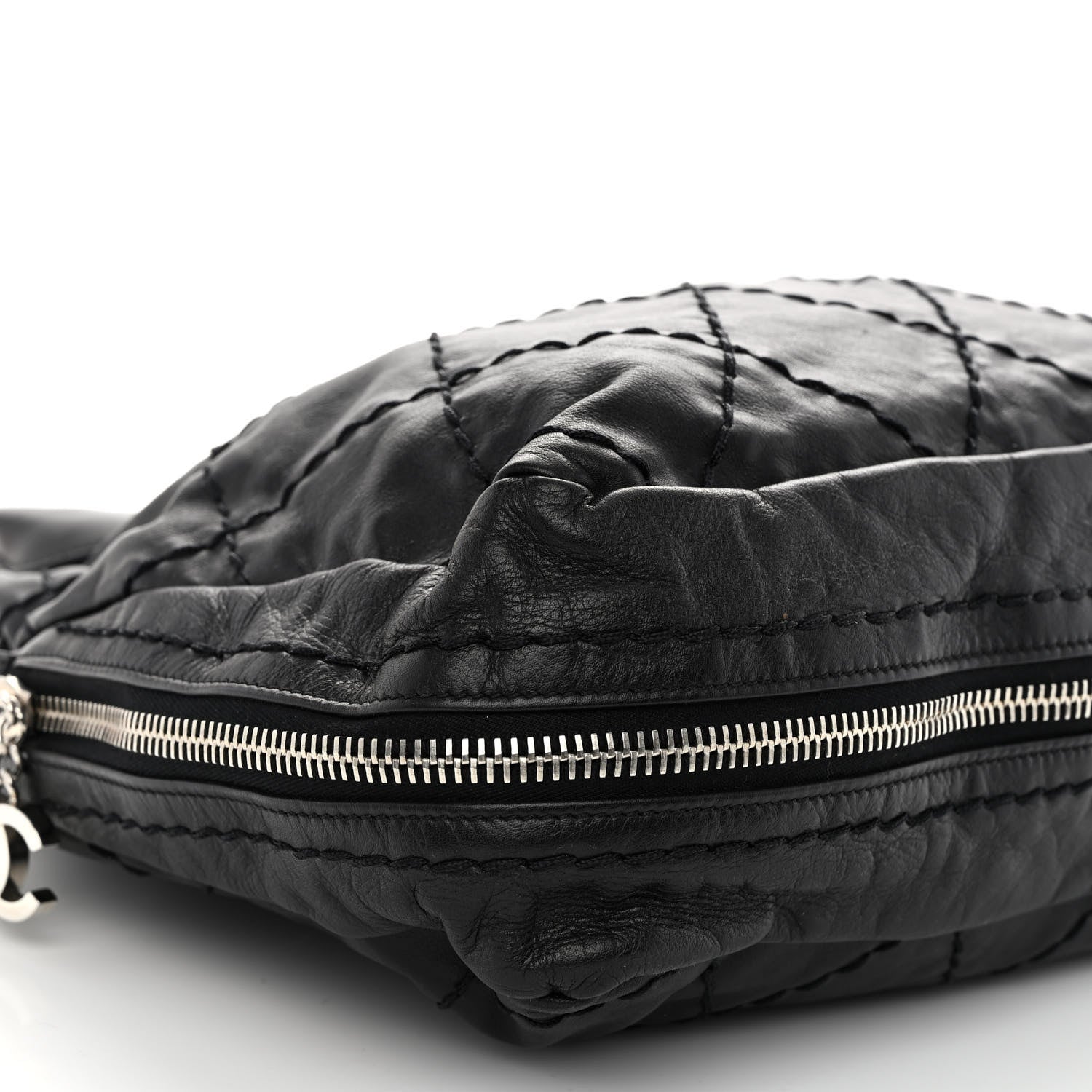 Chanel Calfskin Stitched Expandable Frame Bag Black 9 of 11