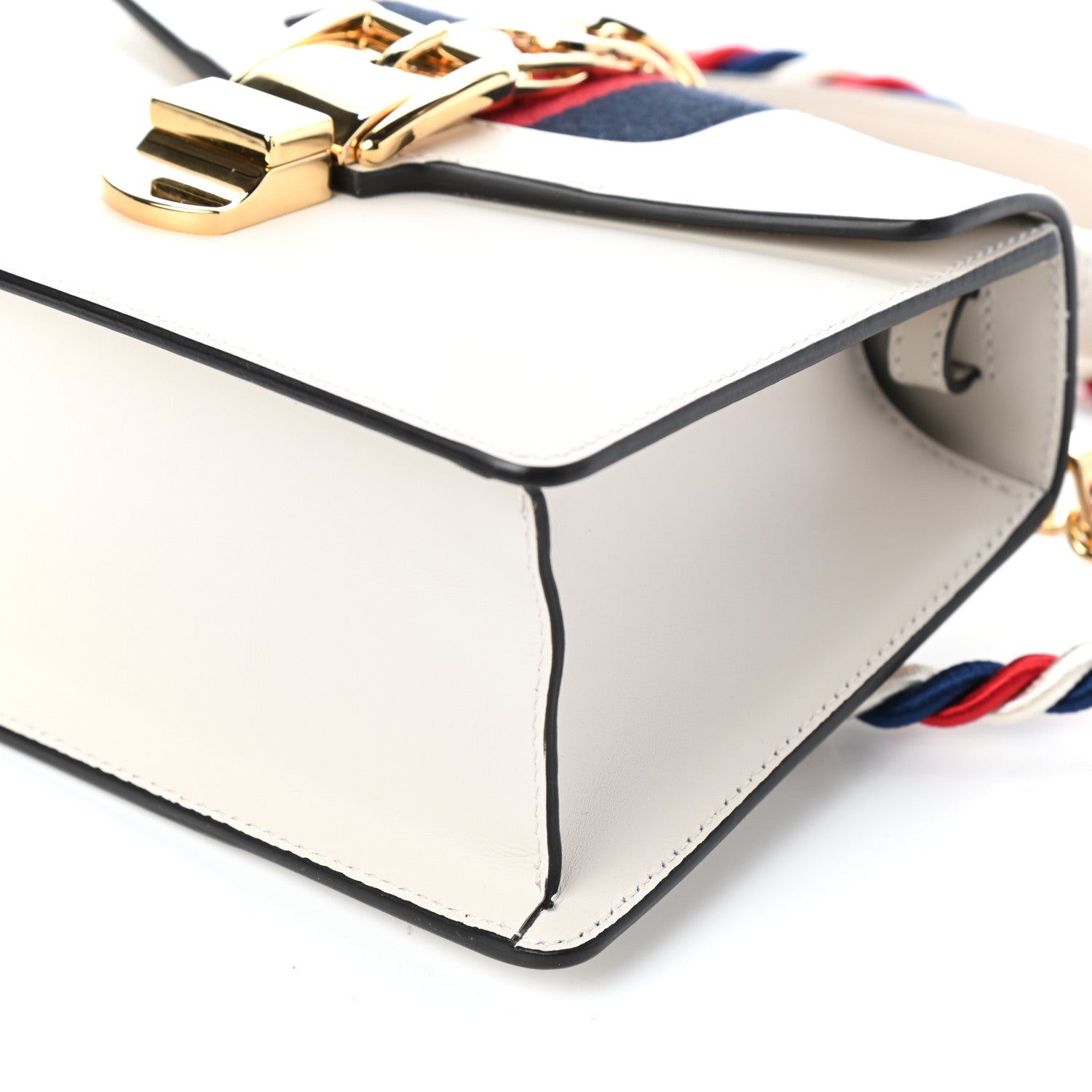 Gucci Calfskin Mini Sylvie Top Handle Bag White 9 of 9