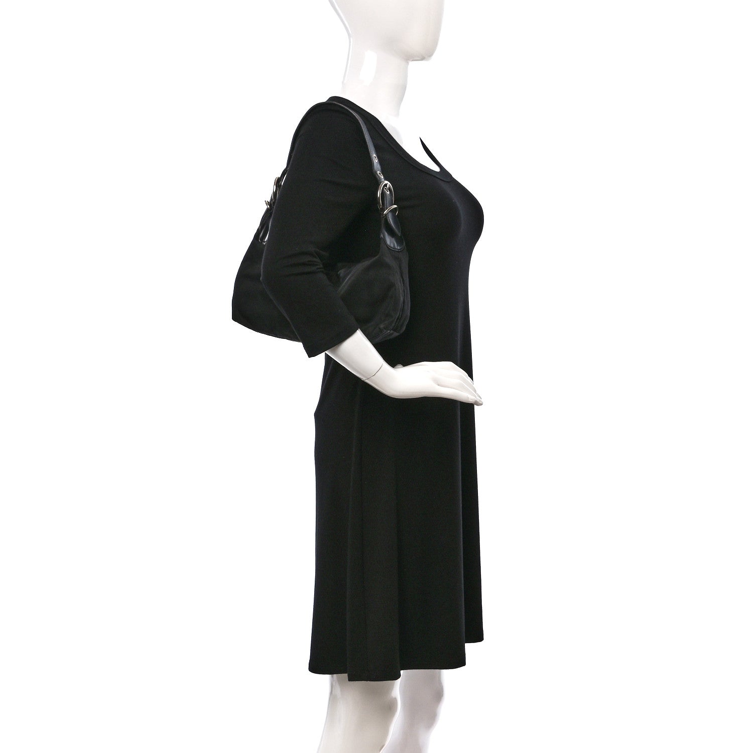 Prada Tessuto Nylon Shoulder Bag Black 2 of 13