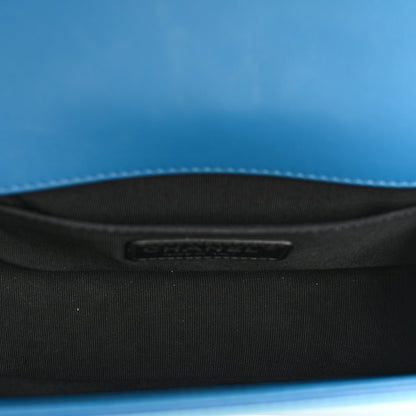 Chanel Patent Calfskin Quilted Small Plexiglass Boy Flap Blue 5 of 10