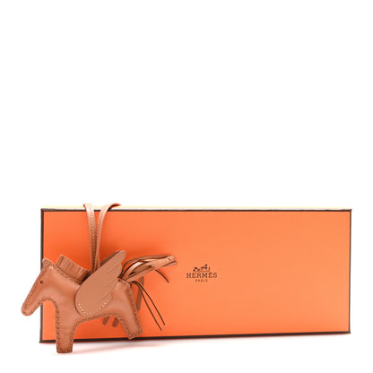 Hermes Milo Lambskin Grigri Rodeo Pegase Horse Bag Charm PM Gold 5 of 5