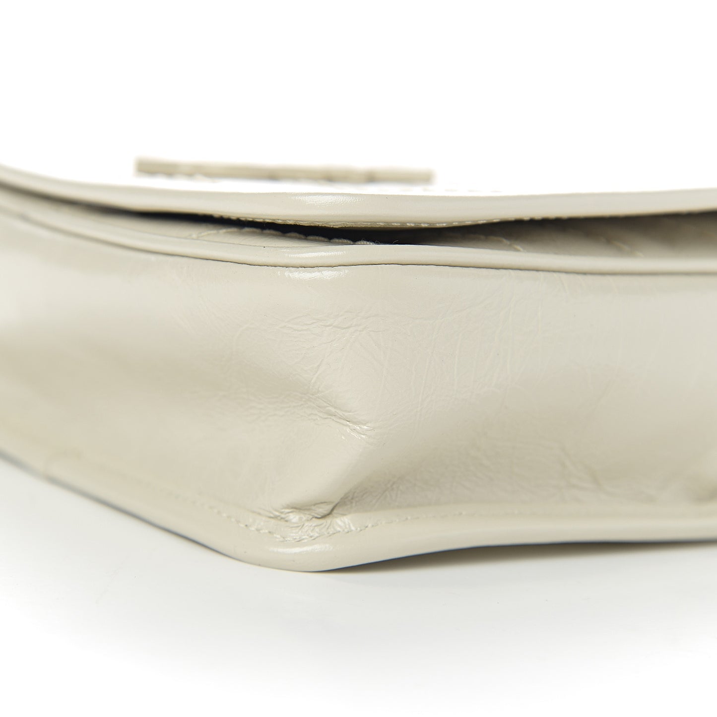 Crinkled Calfskin Matelasse Monogram Niki Chain Wallet Crema Soft