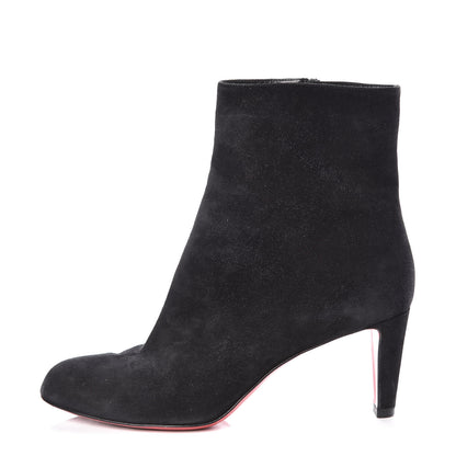 Christian Louboutin Suede Top 70 Ankle Boots 37.5 Black 1 of 14