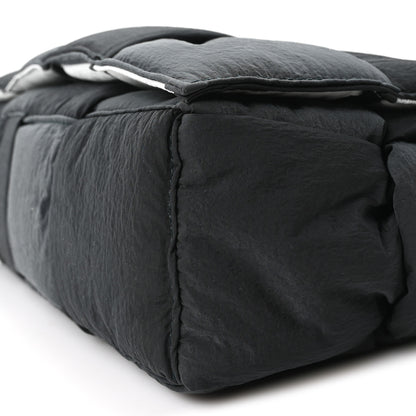Bottega Veneta Nylon Intrecciato Padded Tech Cassette Bag Black White 11 of 11