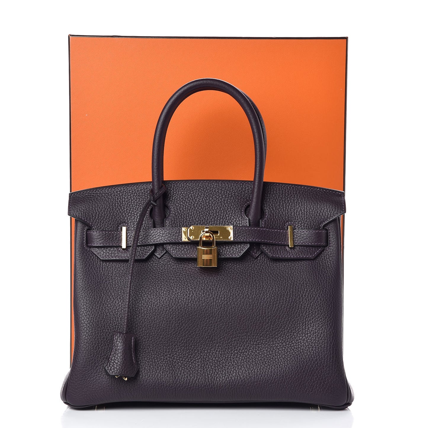 Taurillon Clemence Birkin 30 Raisin