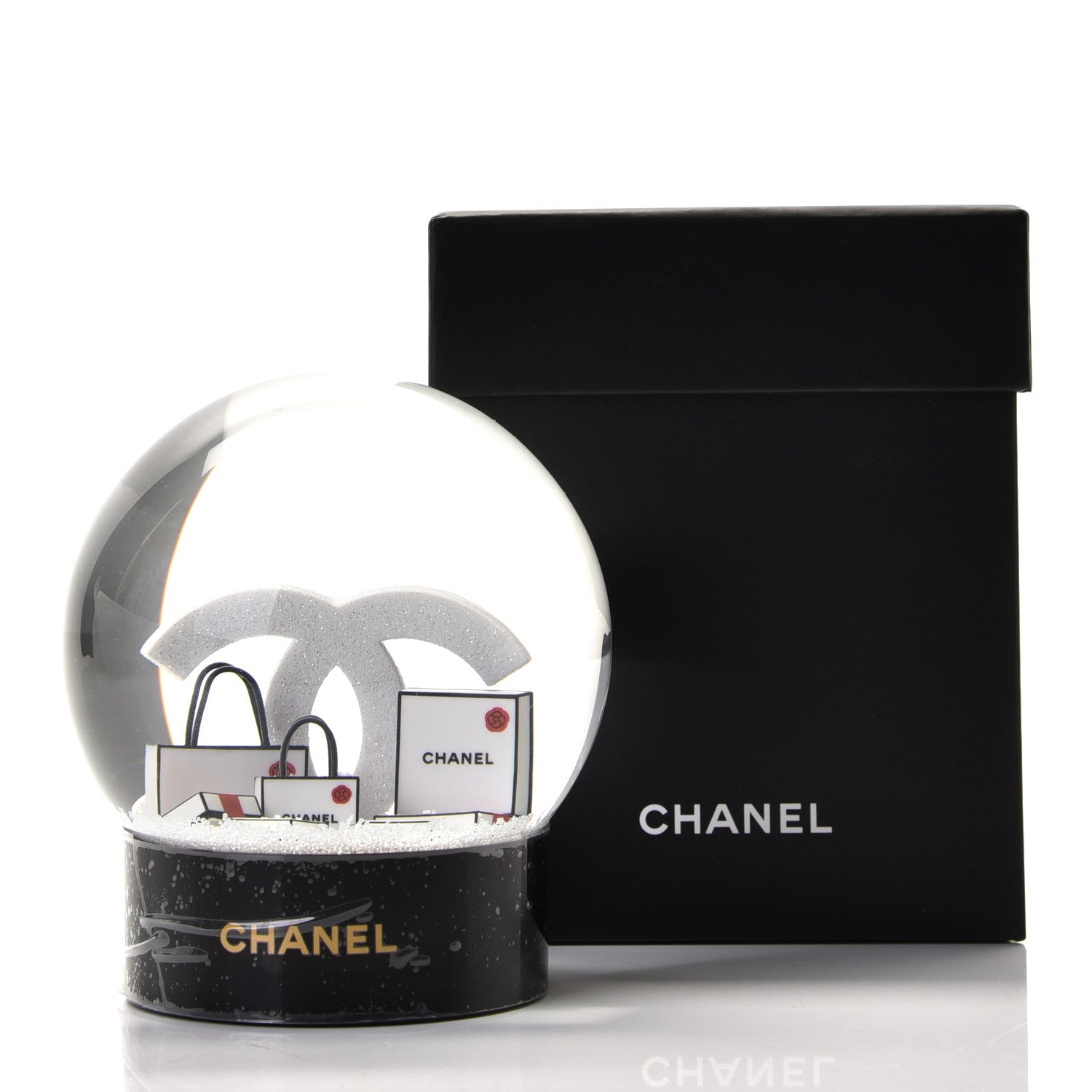 Chanel Glass CC Shopping Bag Snow Globe 3 of 3