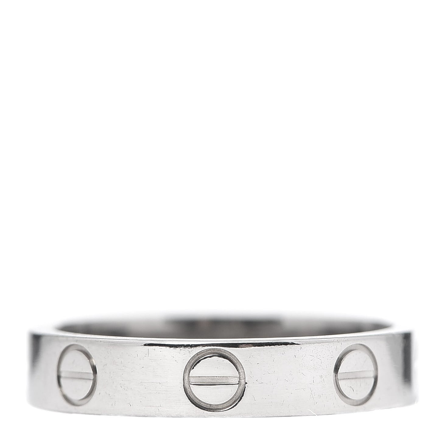 18K White Gold 3.5mm LOVE Wedding Band Ring 50 5.25