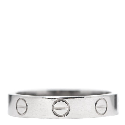 Cartier 18K White Gold 3.5mm LOVE Wedding Band Ring 50 5.25 1 of 5