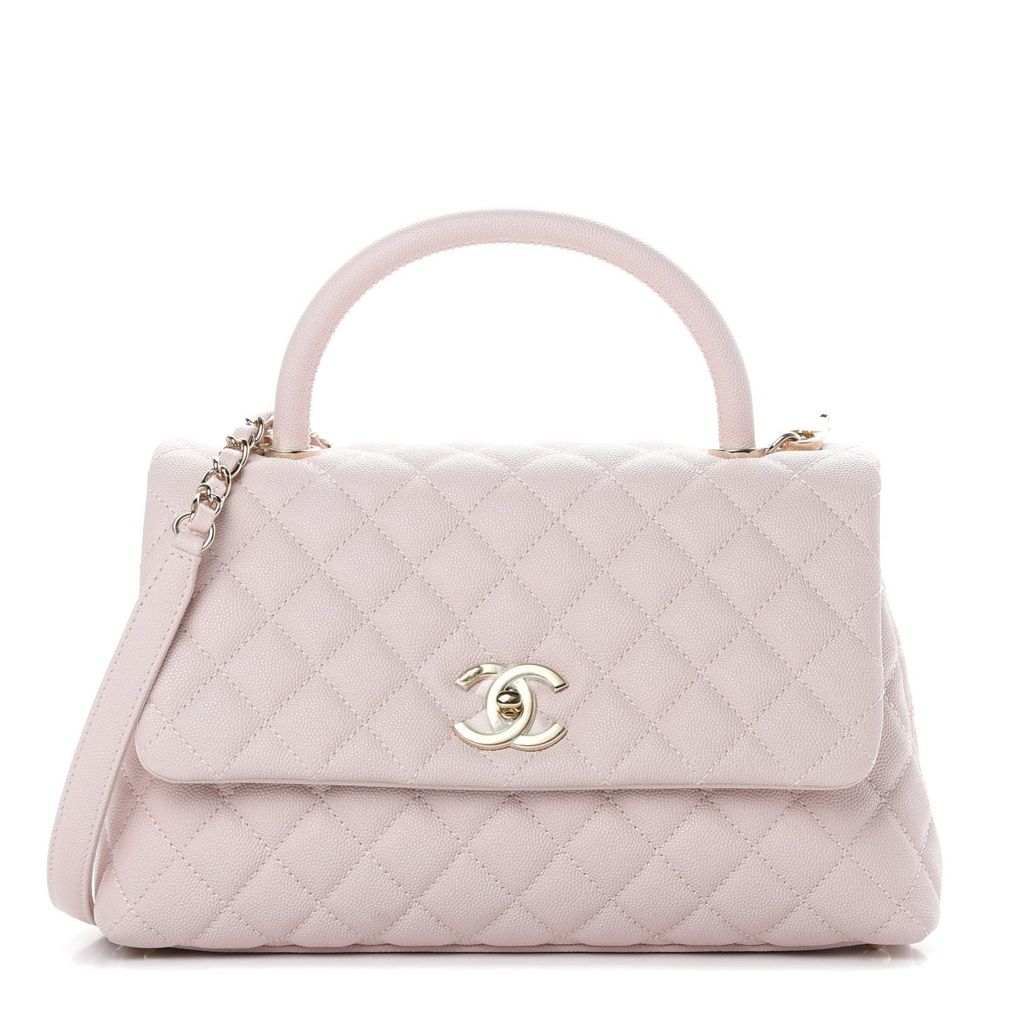 Caviar Quilted Small Coco Handle Flap Lilas Lilac