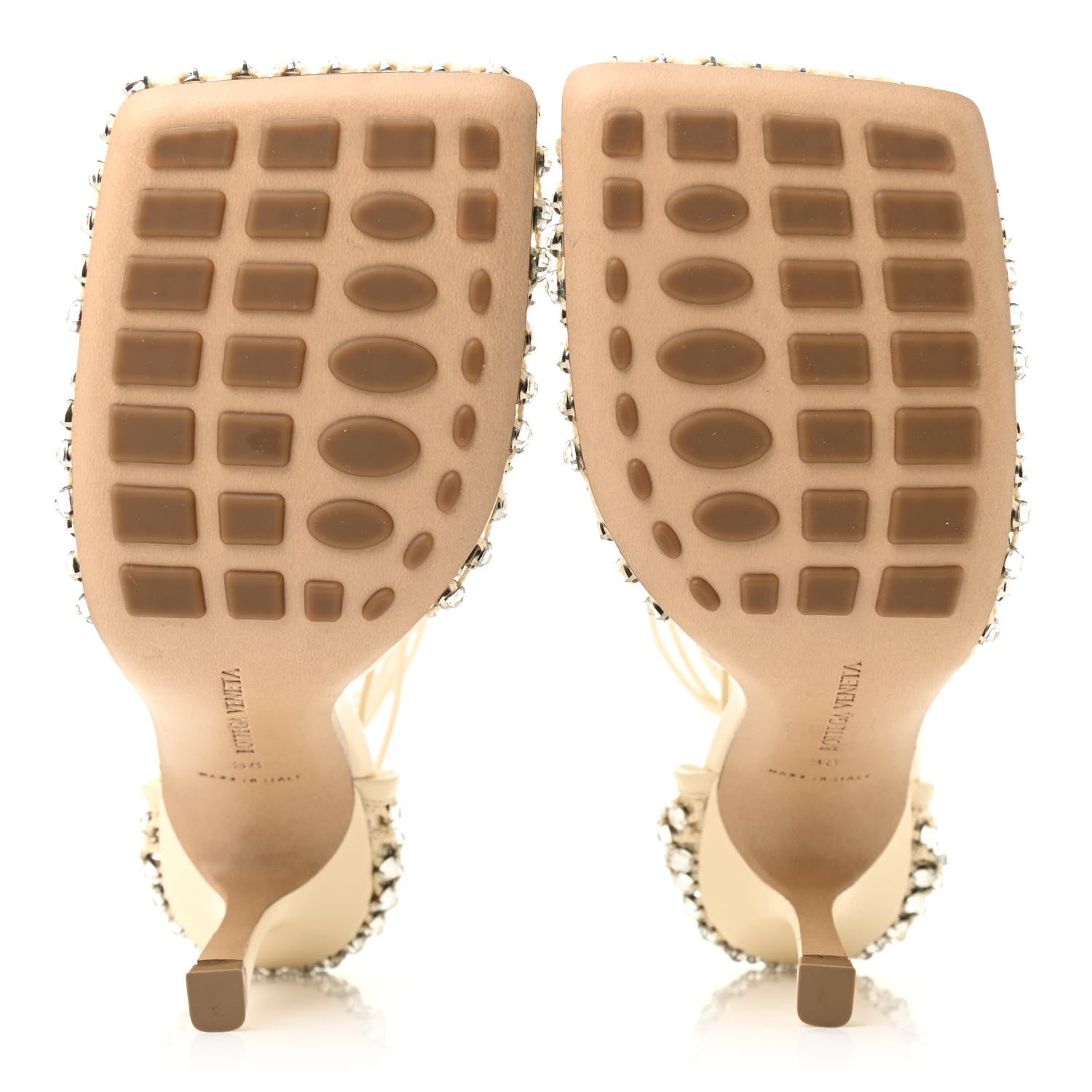 Bottega Veneta Mesh Nappa Crystal Embellished Sparkle Stretch Ankle Tie Sandals 38 Toile 5 of 9