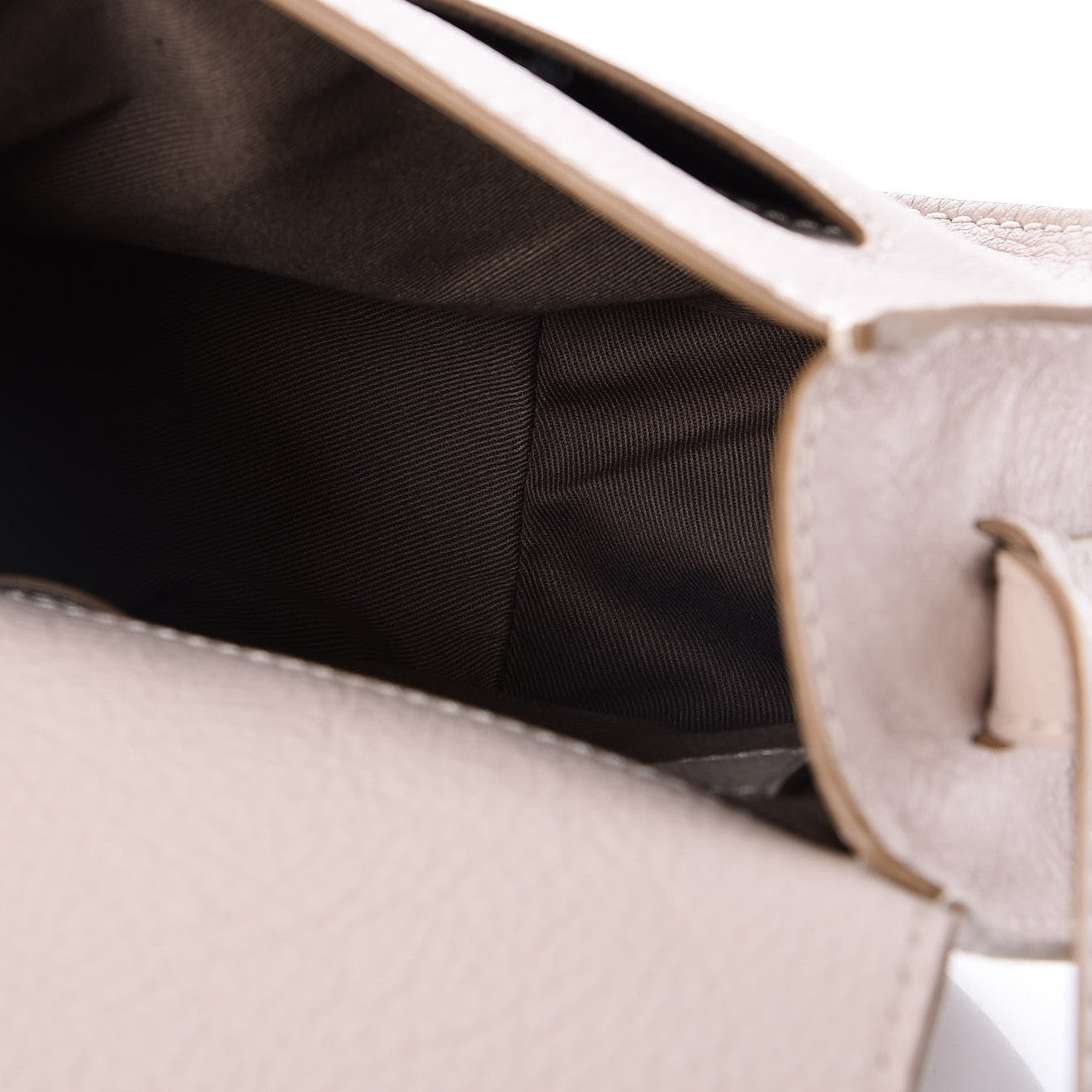 Chloe Calfskin Mini Marcie Round Crossbody Bag Abstract White 7 of 7