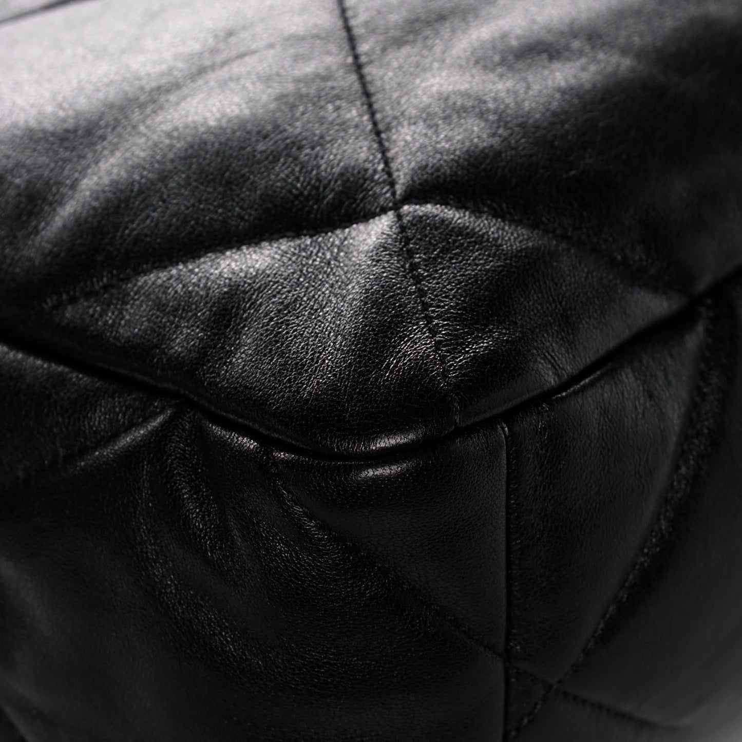 Goatskin Quilted Large Chanel 19 Flap Black