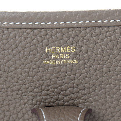 Hermes Taurillon Clemence Evelyne III PM Etoupe 6 of 9