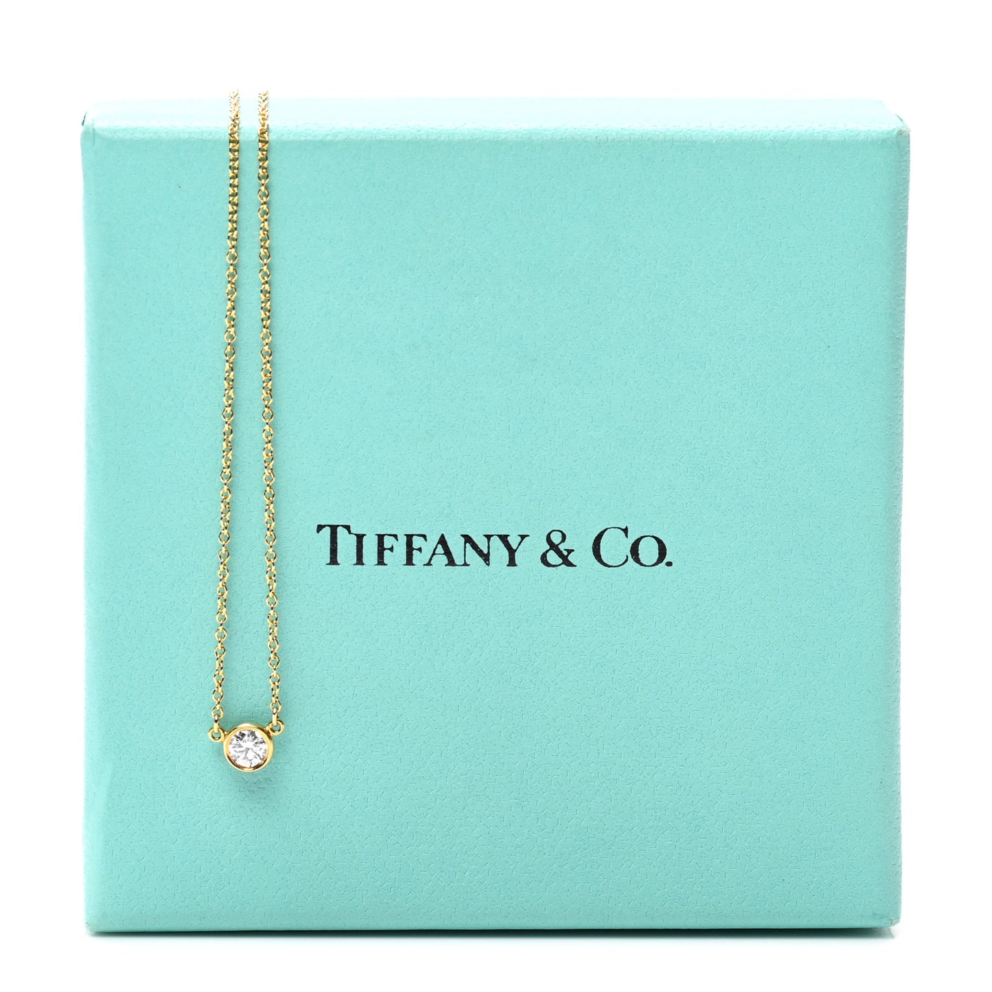 18K Yellow Gold Diamond .19ct Elsa Peretti Diamonds by the Yard Pendant Necklace