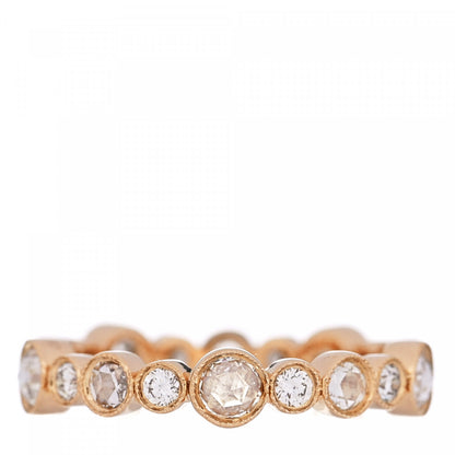 Tiffany 18K Rose Gold Diamond Narrow Cobblestone Band Ring 50 5.25 1 of 10