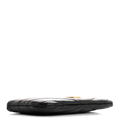 Saint Laurent Calfskin Matelasse Monogram Key Pouch Black 4 of 14