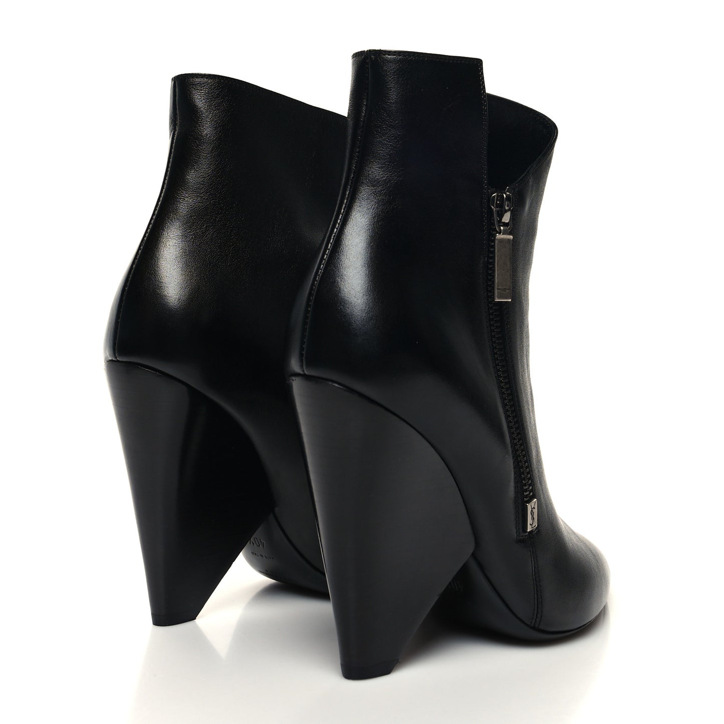 Calfskin Soho Niki 105 Wedge Booties 40.5 Black