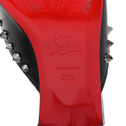 Christian Louboutin Patent Shiny Nappa Spikes Sun 35 Mules 38.5 Version Black 7 of 9