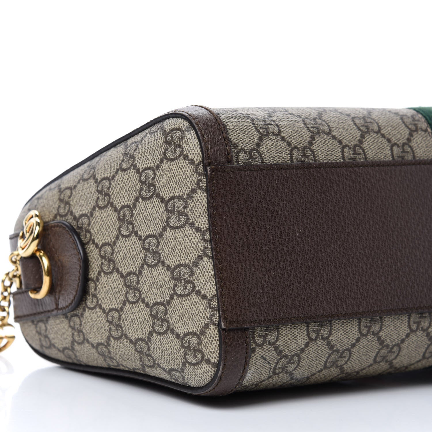 Gucci GG Supreme Monogram Web Medium Ophidia Boston Brown 7 of 13