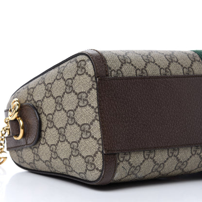 Gucci GG Supreme Monogram Web Medium Ophidia Boston Brown 7 of 13
