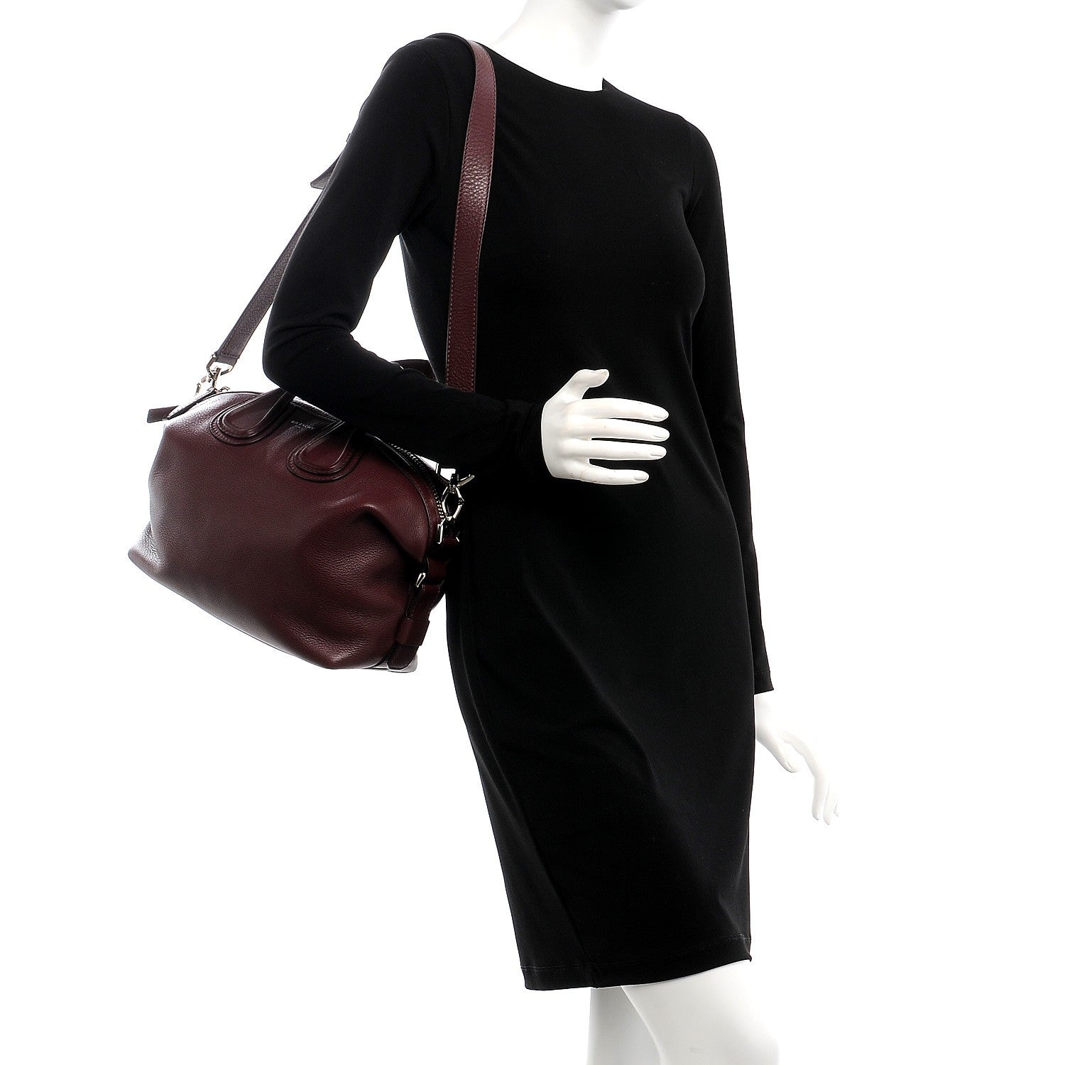 Givenchy Waxy Grained Calfskin Small Nightingale Oxblood 2 of 8