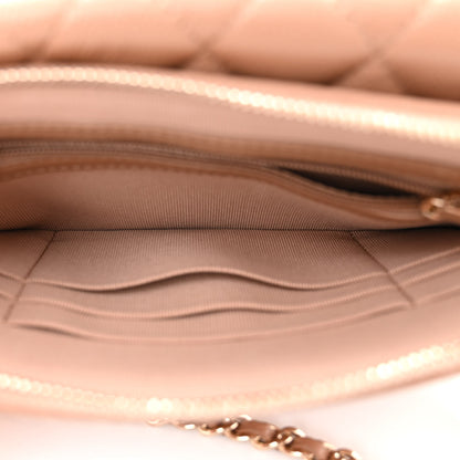 Chanel Caviar Quilted Flap Phone Holder With Chain Beige 5 of 13