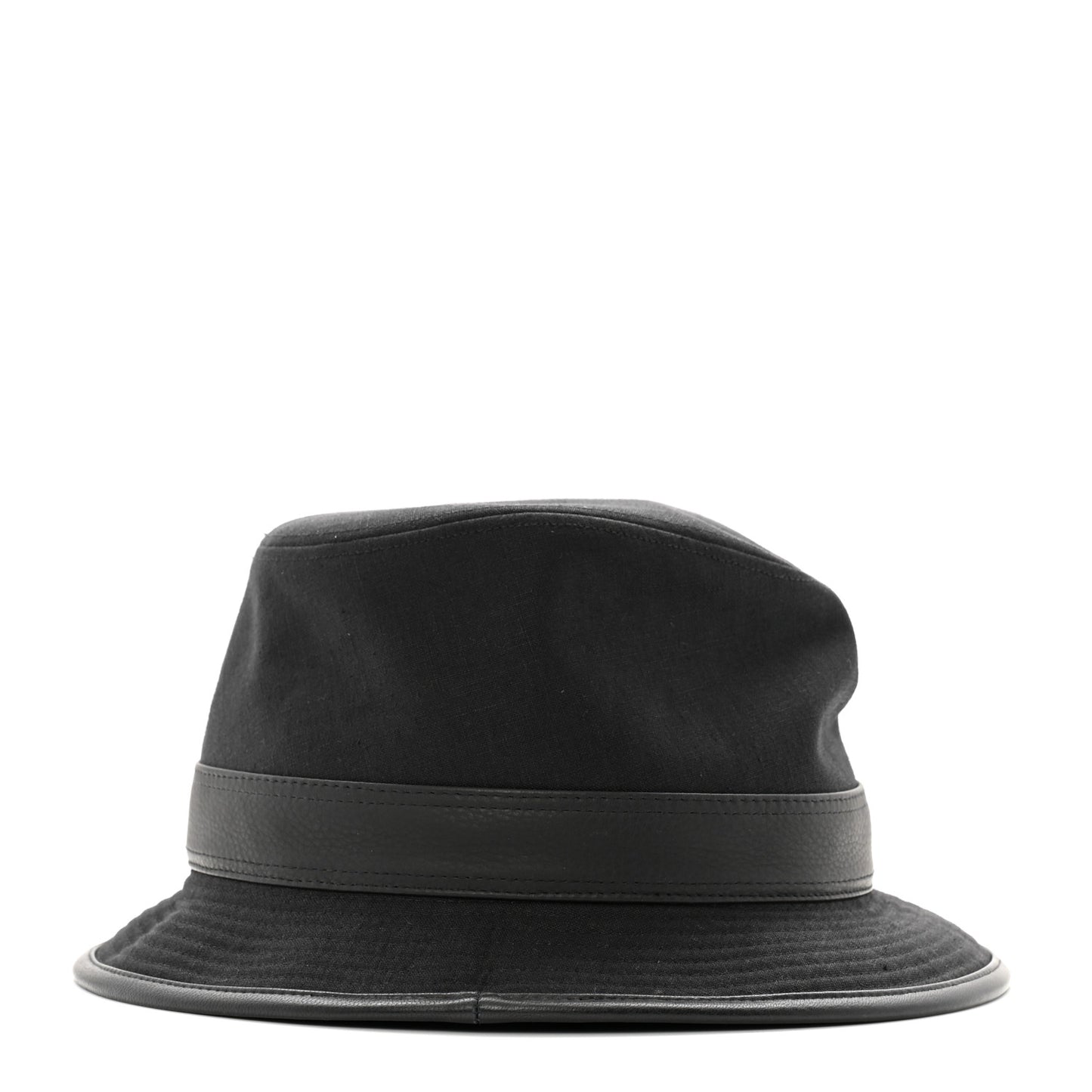 Linen Deerskin Fedora Hat 58 Black
