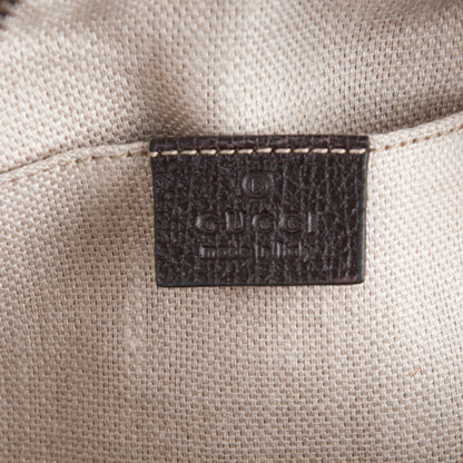 Gucci Textured Calfskin Web Small Webby Bee Shoulder Bag Brown Coffee 5 of 6