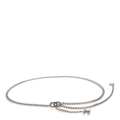 Chanel Enamel CC Chain Belt Black Silver 1 of 4