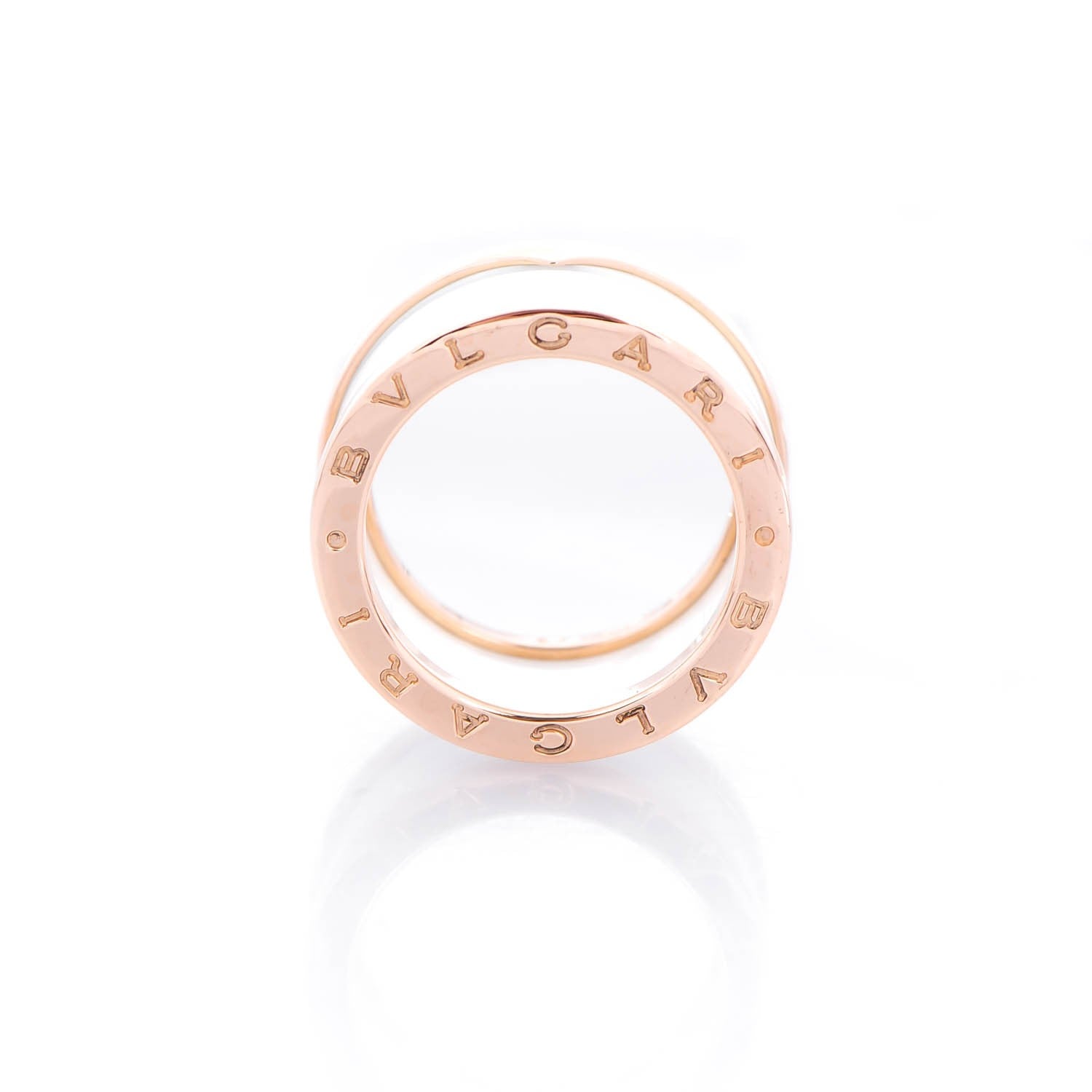 Bulgari 18K Rose Gold White Ceramic B.Zero1 Four-Band Ring 57 8 3 of 7