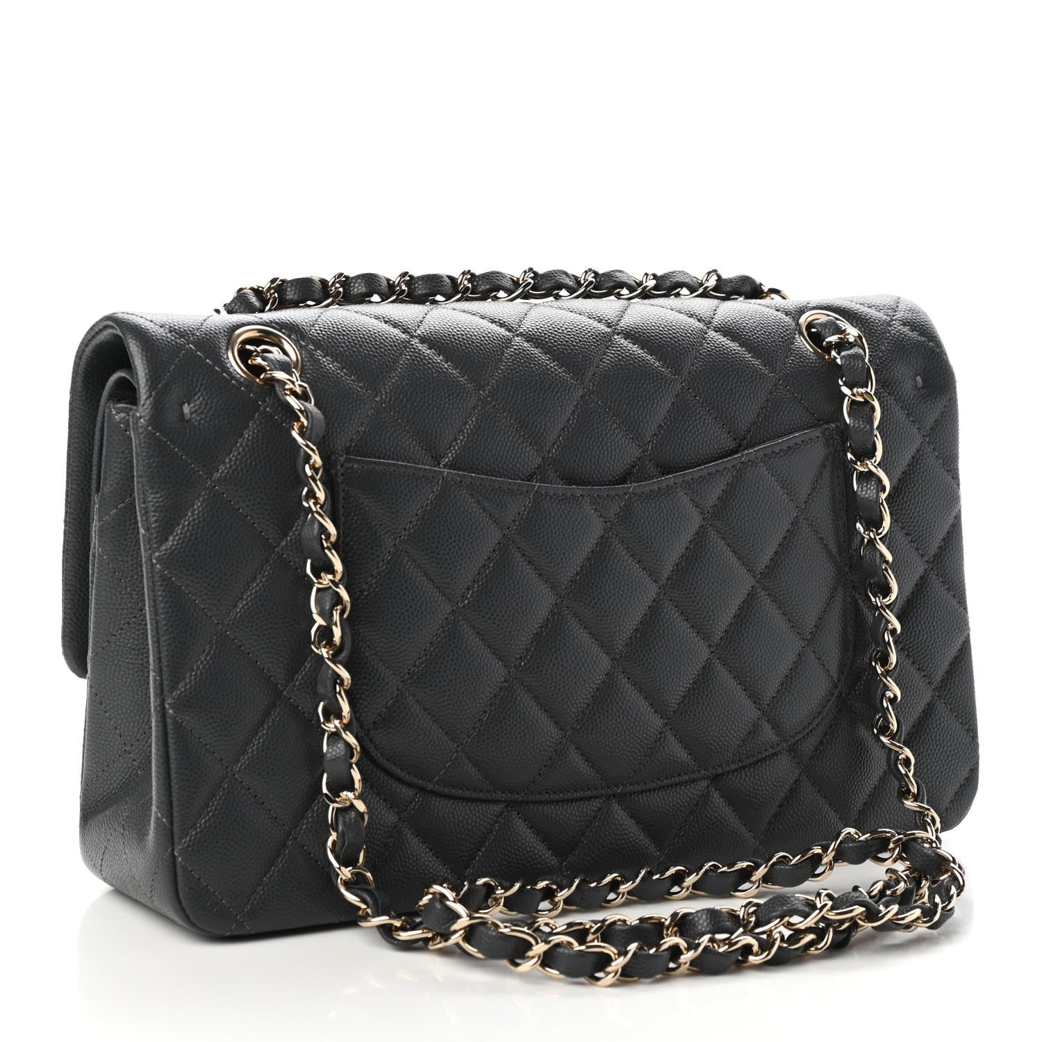 Chanel Caviar Quilted Medium Double Flap Dark Grey 3 of 11