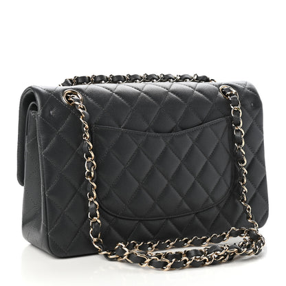 Chanel Caviar Quilted Medium Double Flap Dark Grey 3 of 11