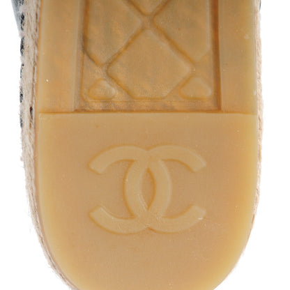 Chanel Lambskin CC Espadrilles 37 Black 8 of 10