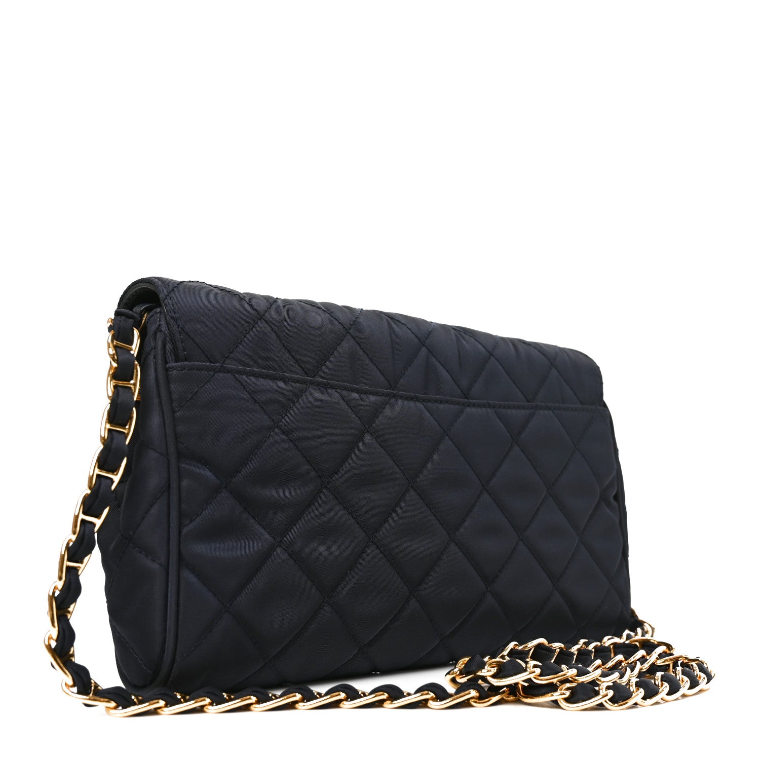Prada Nylon Tessuto Impunturato Quilted Flap Crossbody Bleu 2 of 8