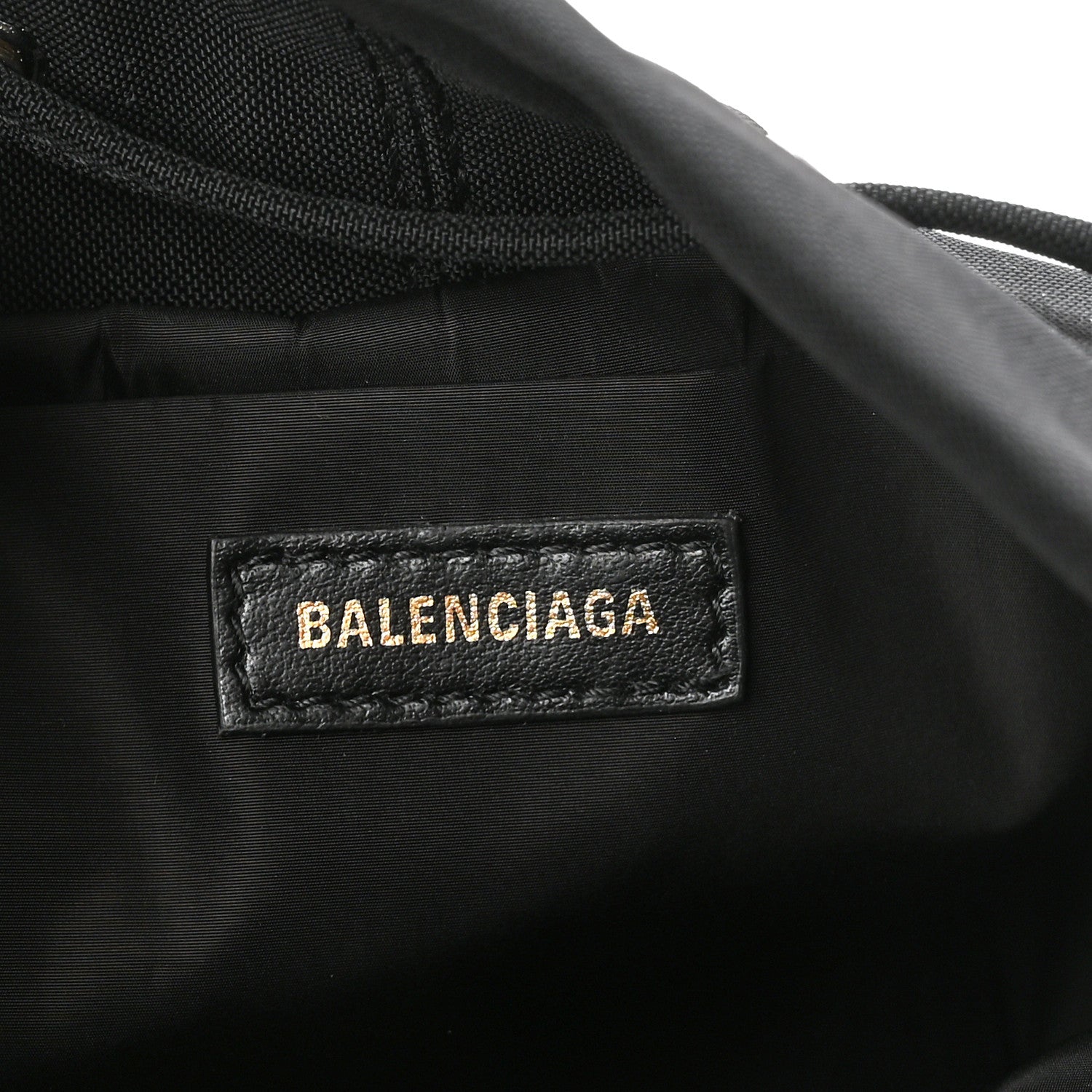 Balenciaga Recycled Sport Nylon Logo Embroidered Wheel Drawstring Bucket Bag XS Black 6 of 9