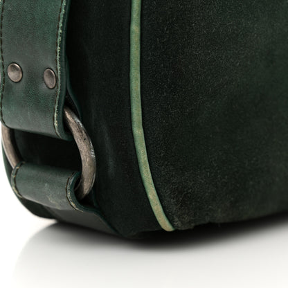 Christian Dior Suede Calfskin Medium Gaucho Double Saddle Green 13 of 18
