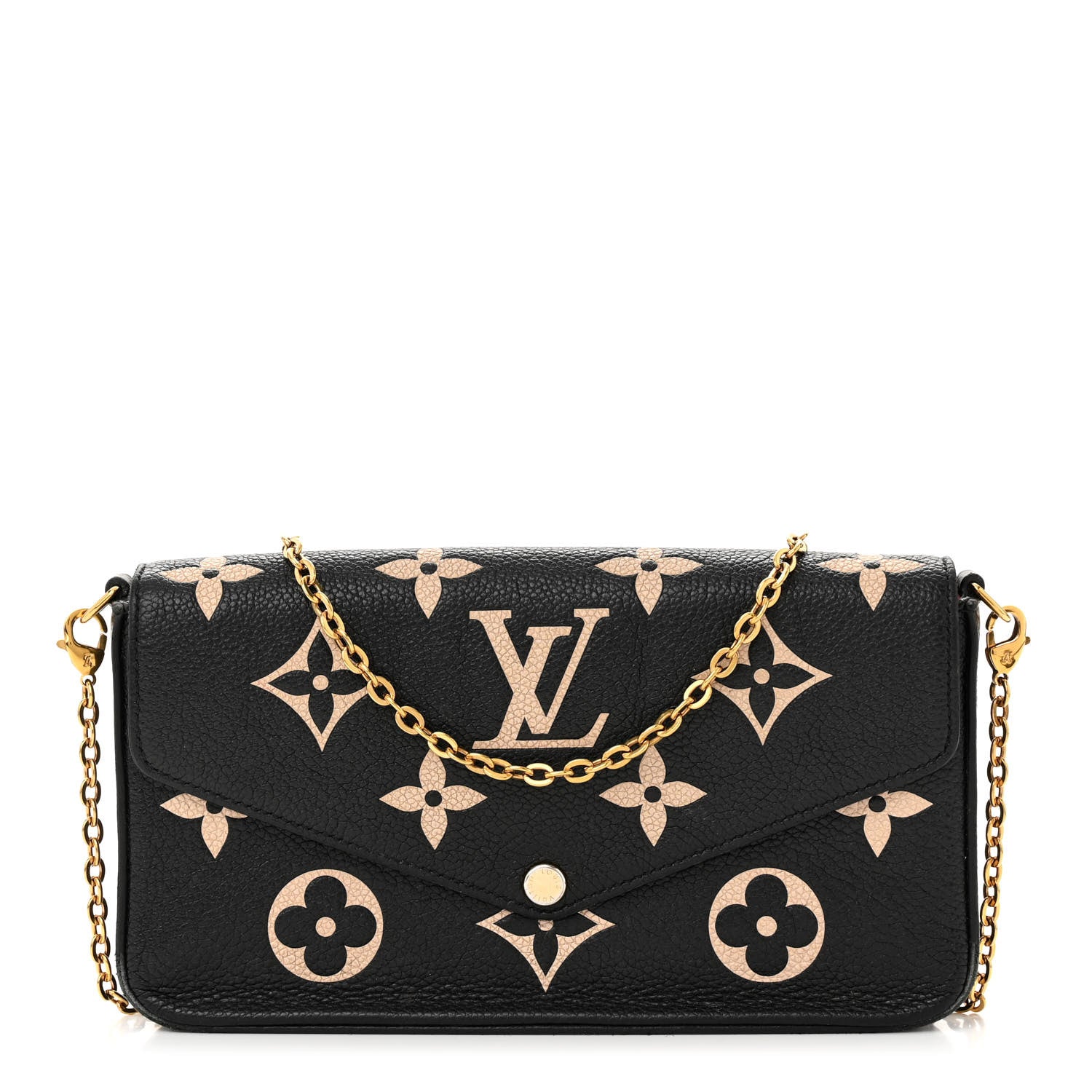 Louis Vuitton Empreinte Monogram Giant Felicie Pochette Black Beige 3 of 15