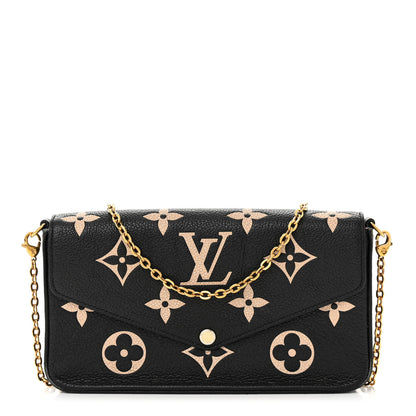 Louis Vuitton Empreinte Monogram Giant Felicie Pochette Black Beige 3 of 15