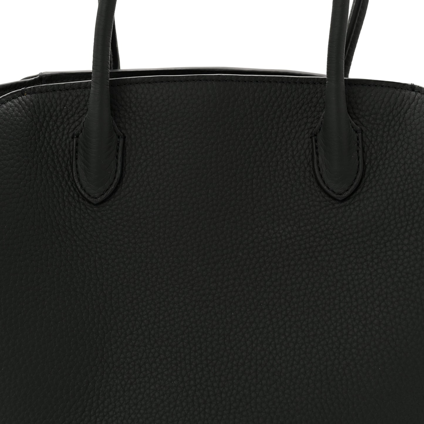 Grained Calfskin Marlo 12 Tote Bag Dark Pine