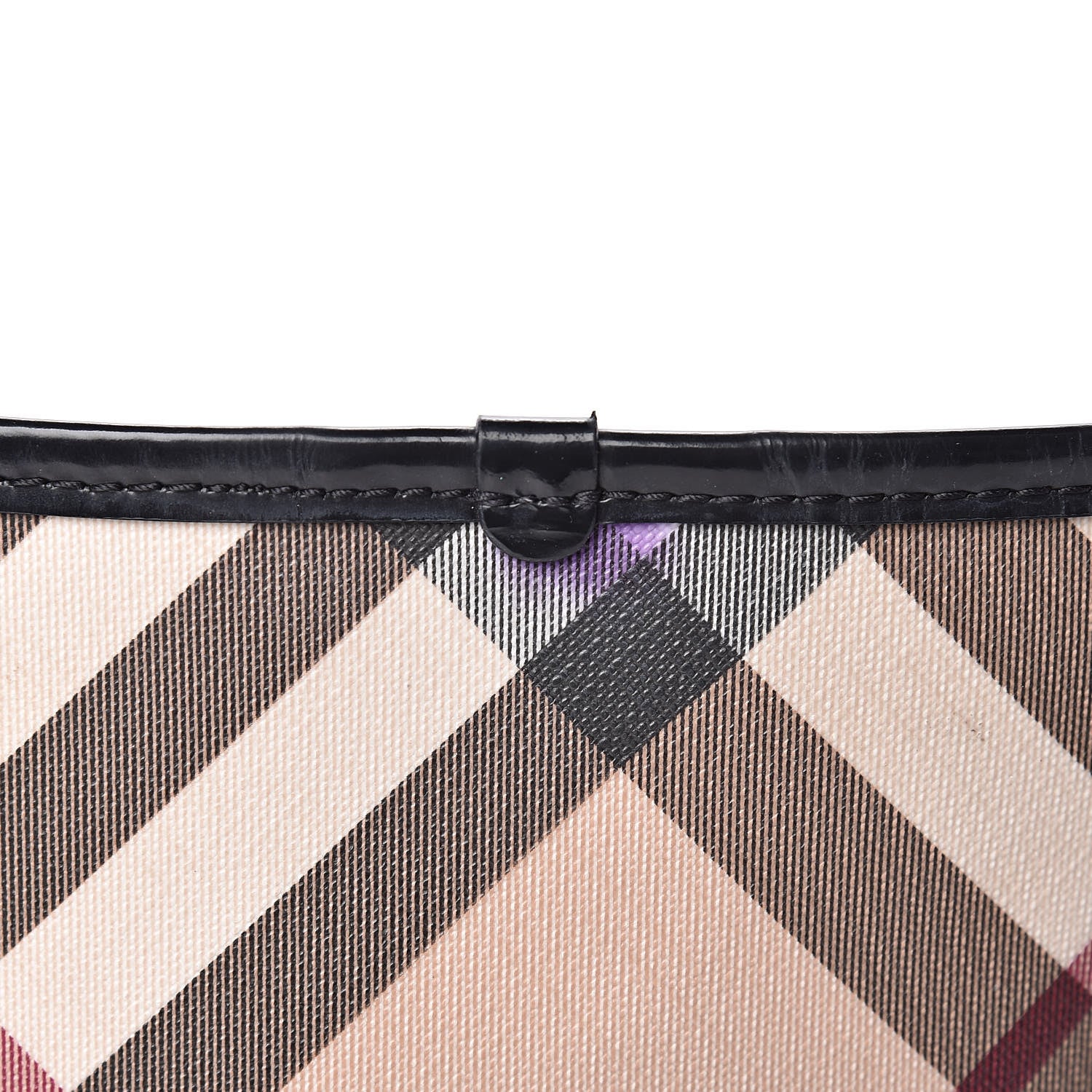 Burberry Patent Supernova Check Small Stanton Tote Black 9 of 19