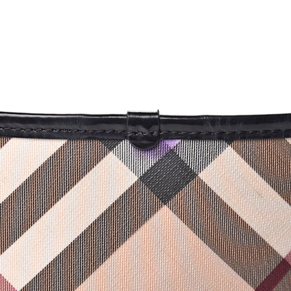 Burberry Patent Supernova Check Small Stanton Tote Black 9 of 19